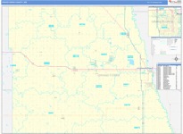 Grand Forks County Wall Map Basic Style